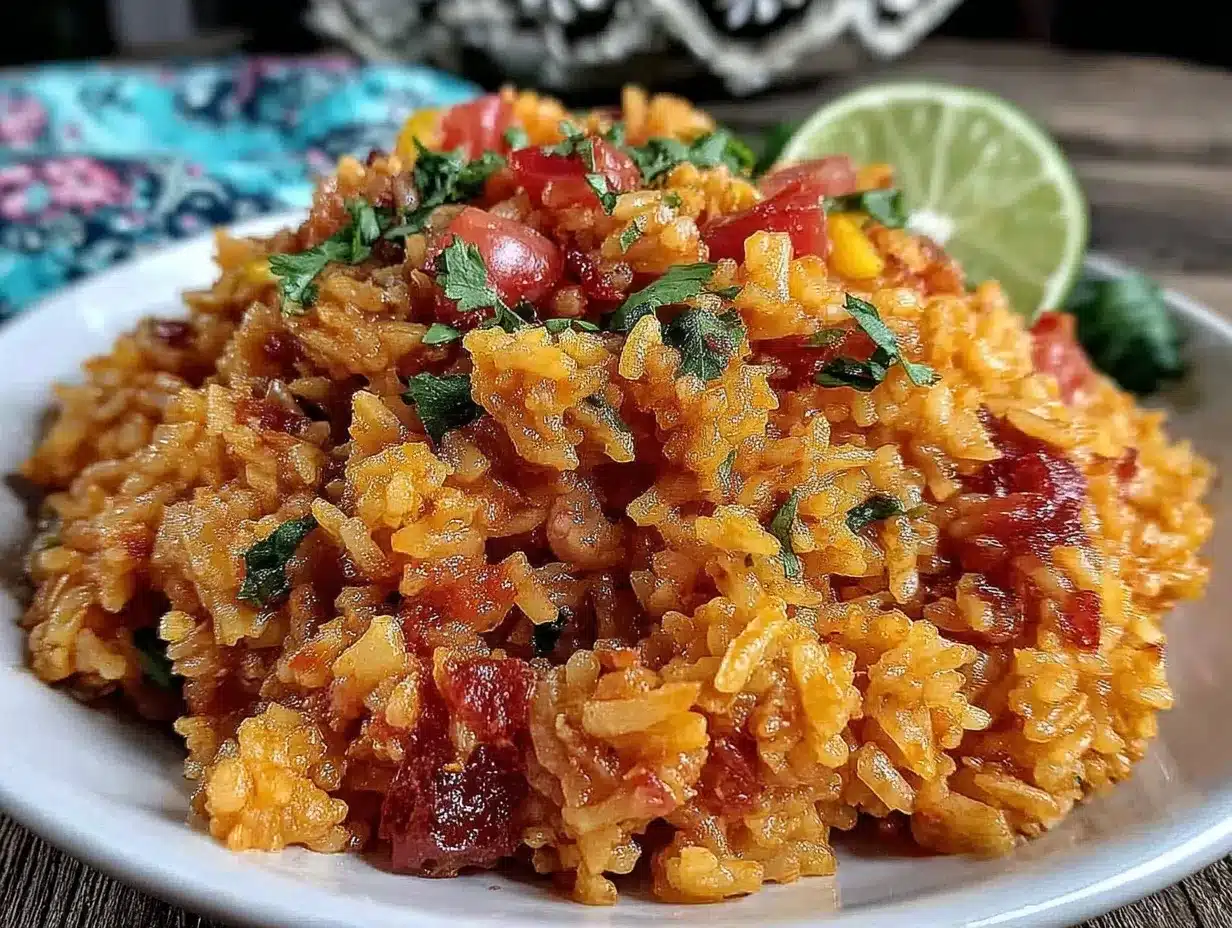 Mexican rice recipe preparation steps