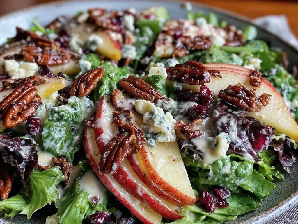 pear and gorgonzola salad - featured image