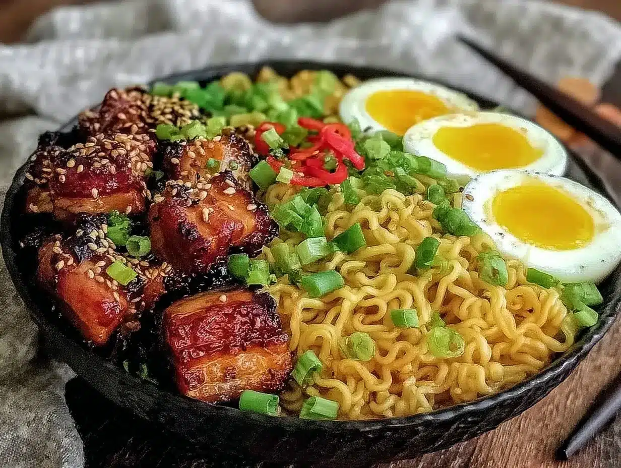 pork ramen bowl preparation steps