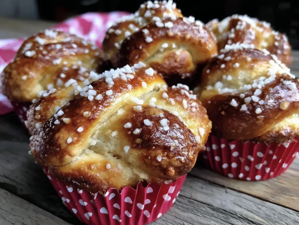 pretzel muffins - featured image