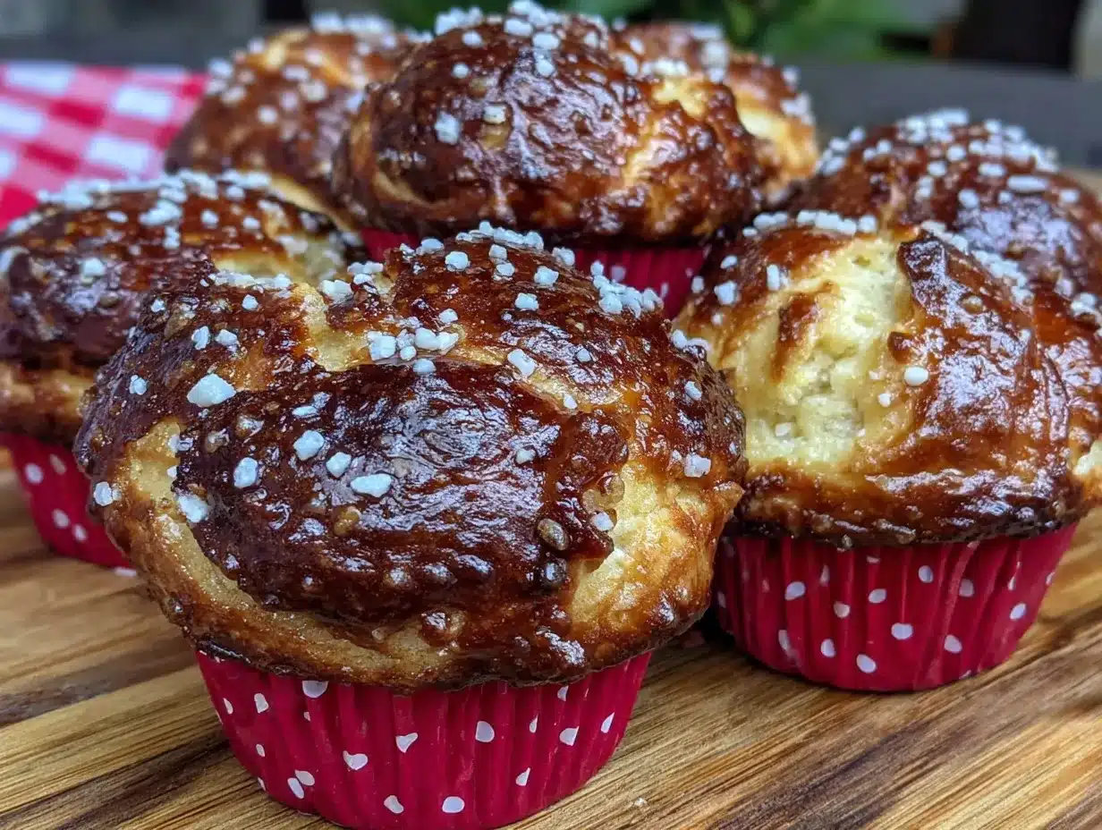 pretzel muffins preparation steps