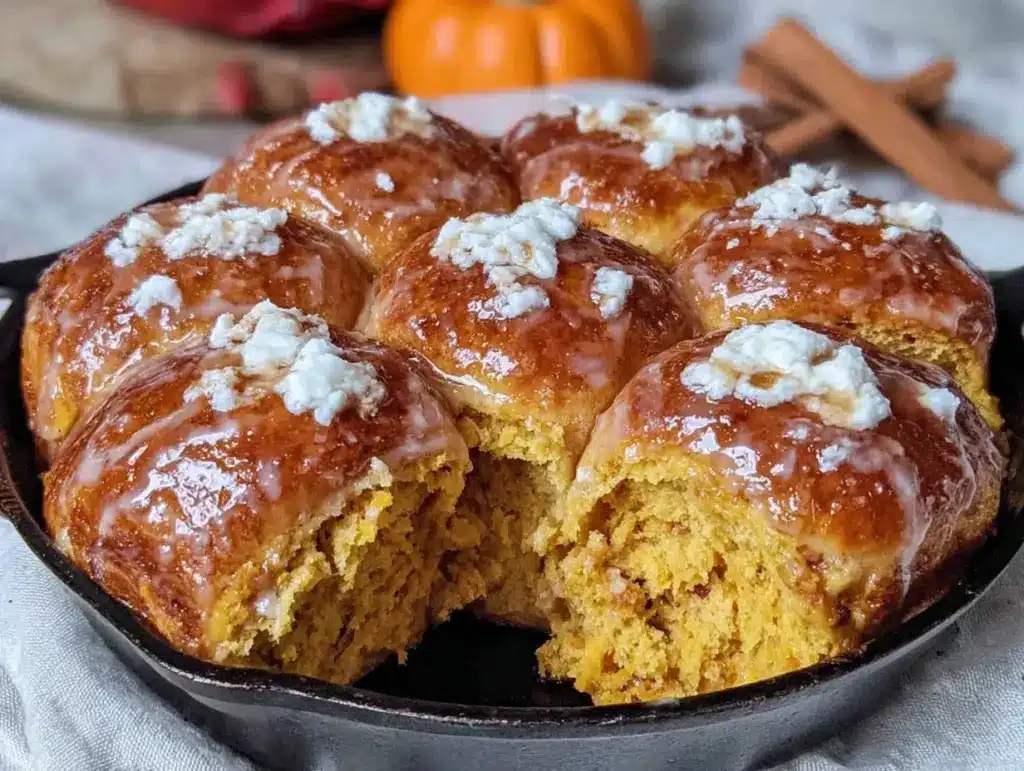 pumpkin dinner rolls - featured image