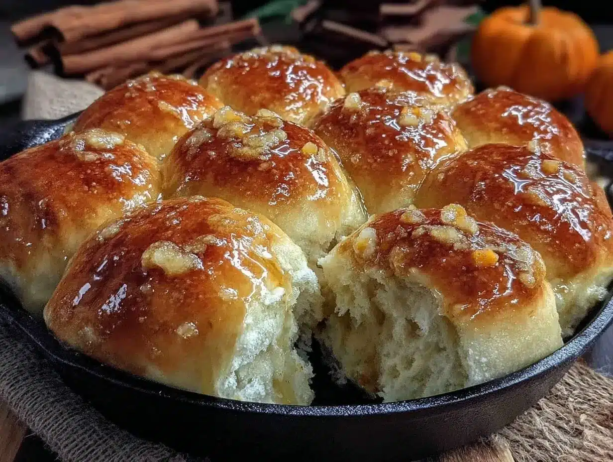 pumpkin dinner rolls preparation steps