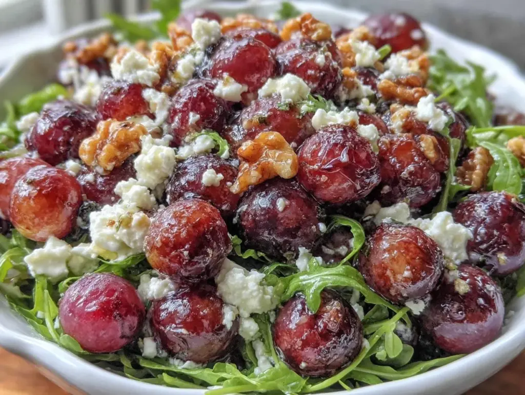 roasted grape arugula salad - featured image