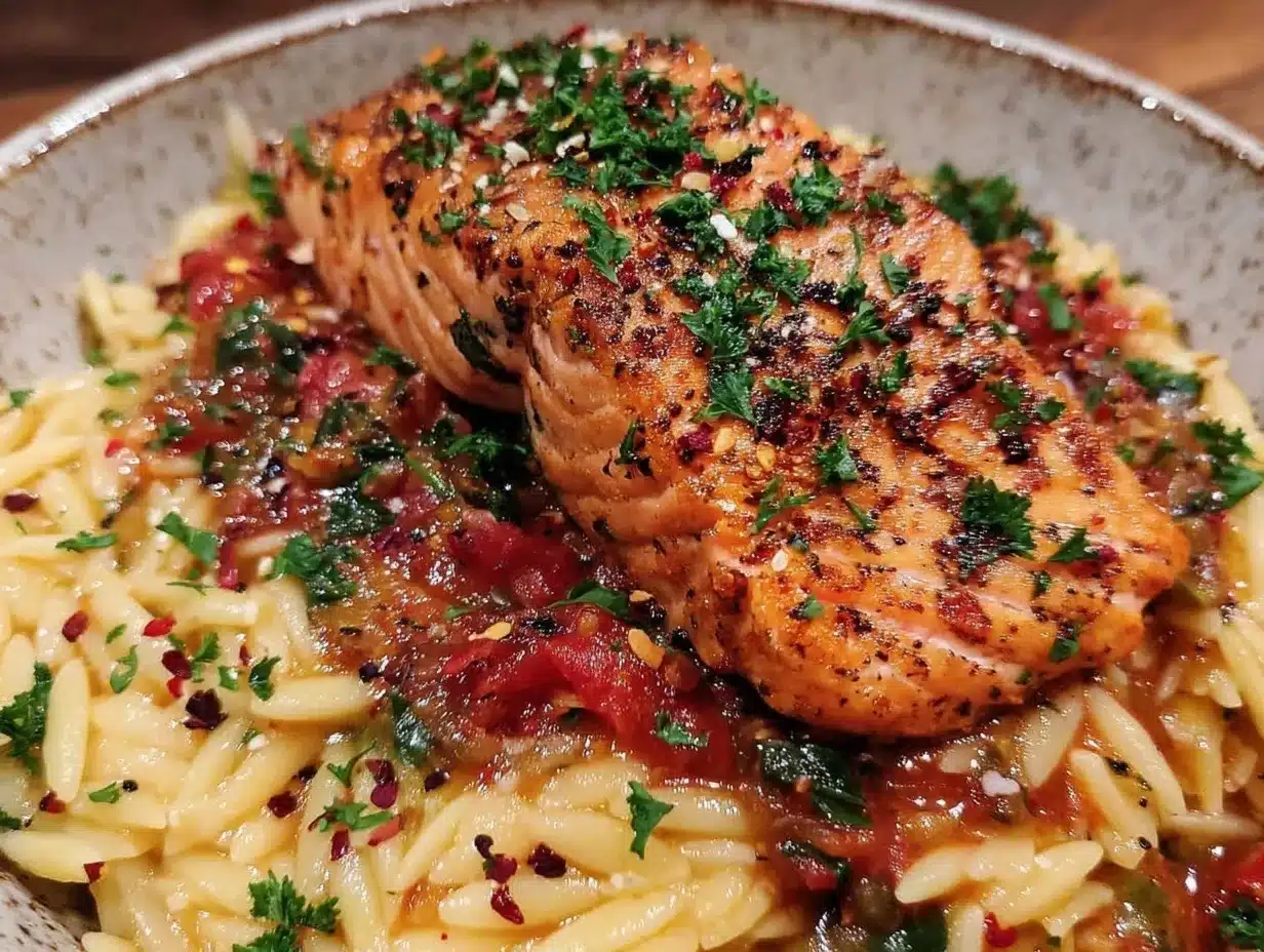 salmon allarrabbiata preparation steps