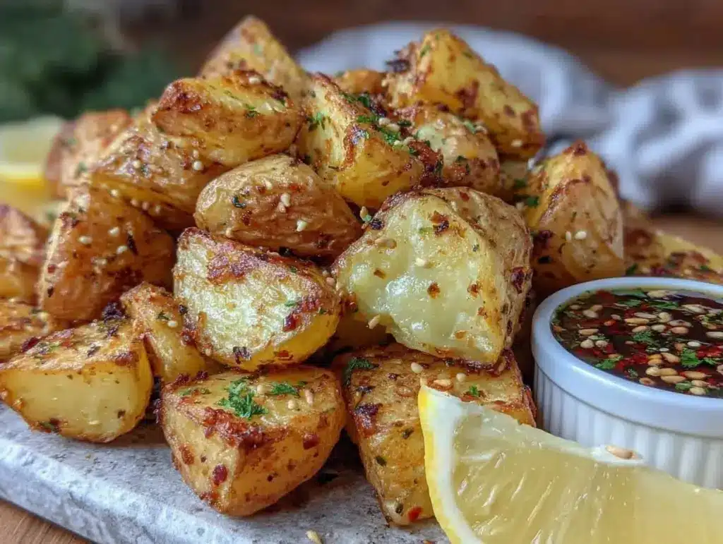 samosa-spiced roasted potatoes - featured image