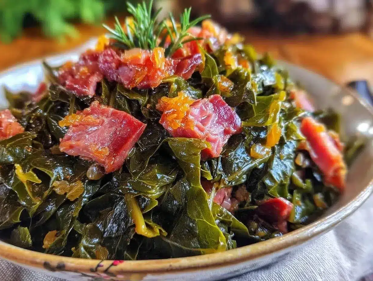 sautéed collard greens with ham hock preparation steps