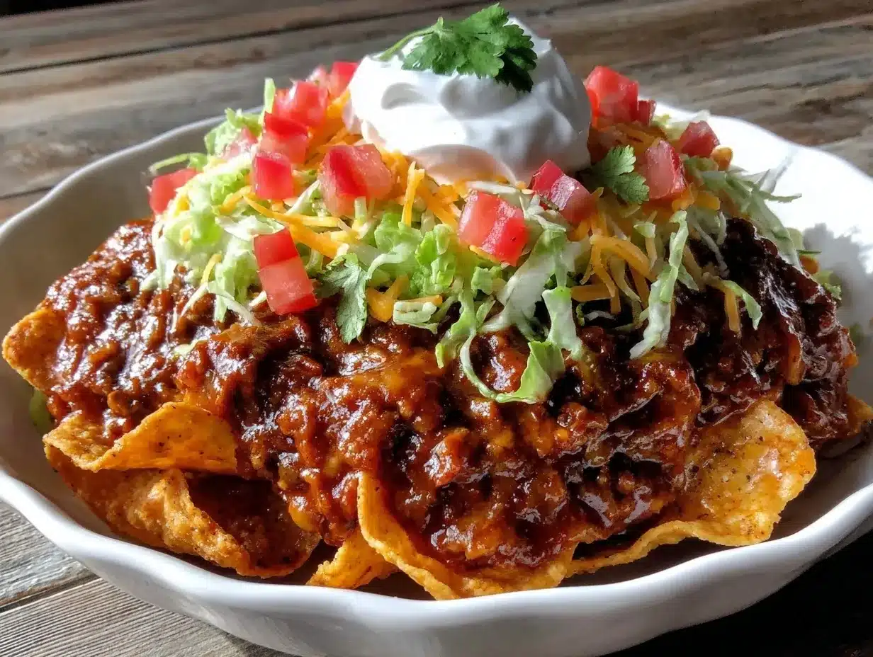 slow cooker Fritos taco bowls preparation steps