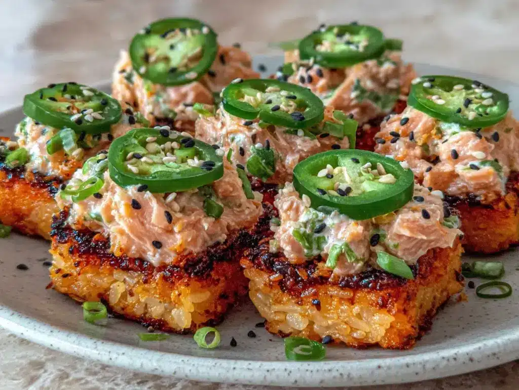 spicy tuna rice bites - featured image