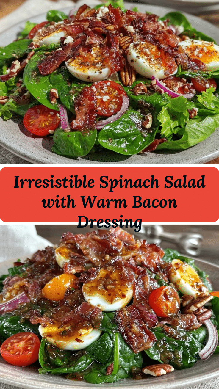 spinach salad with warm bacon dressing recipe
