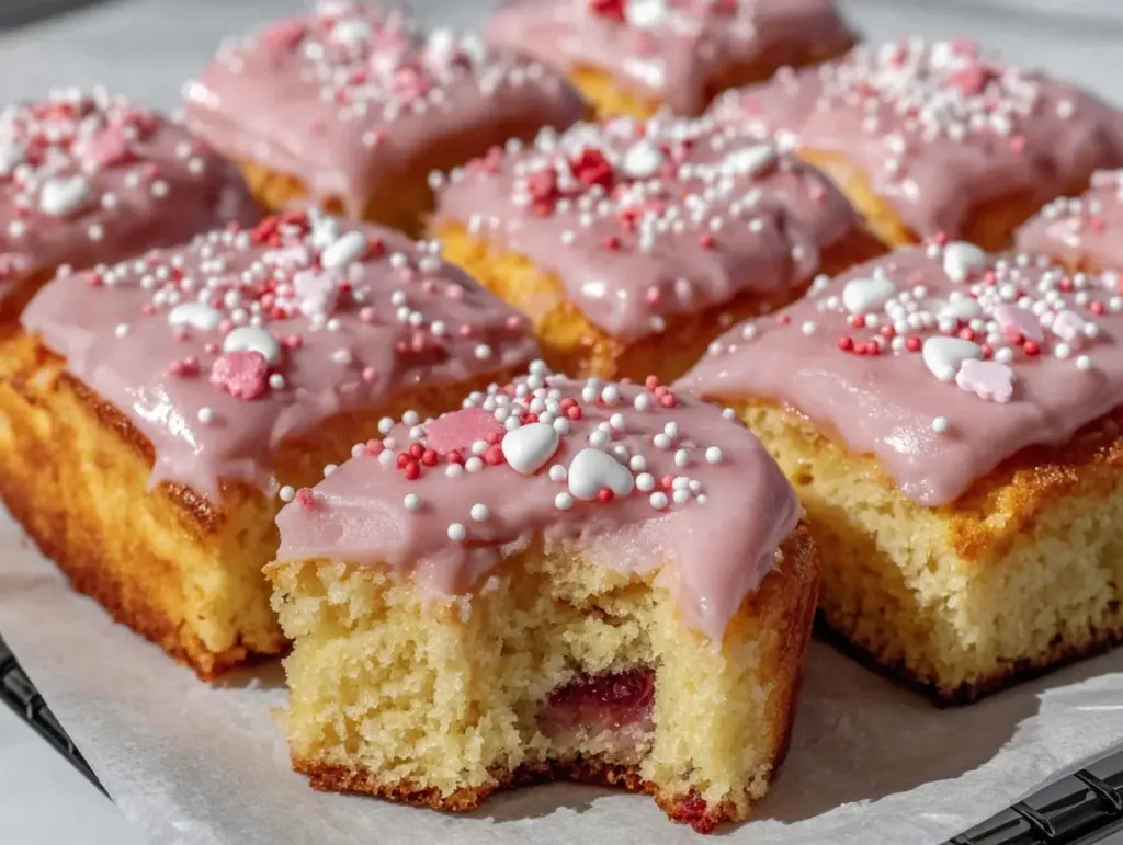 strawberry cookie bars - featured image