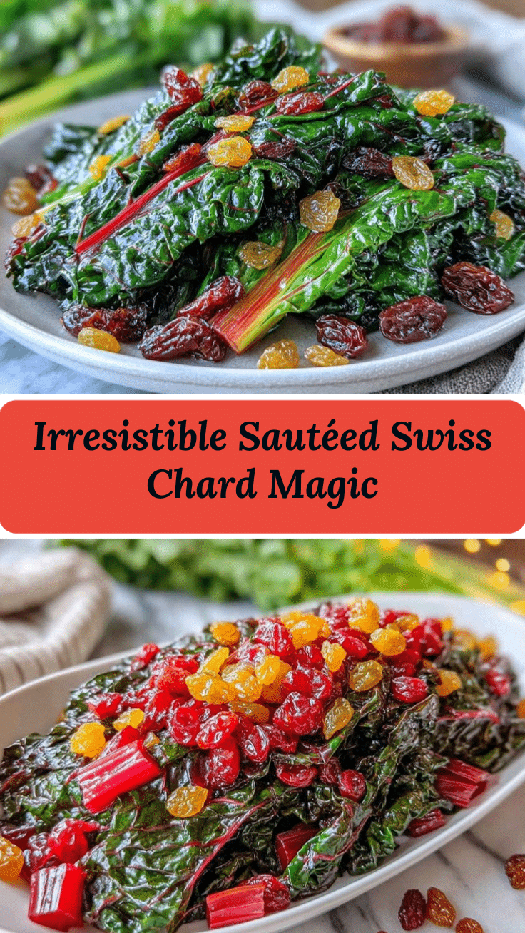 Swiss chard sautéed with raisins and pine nuts recipe