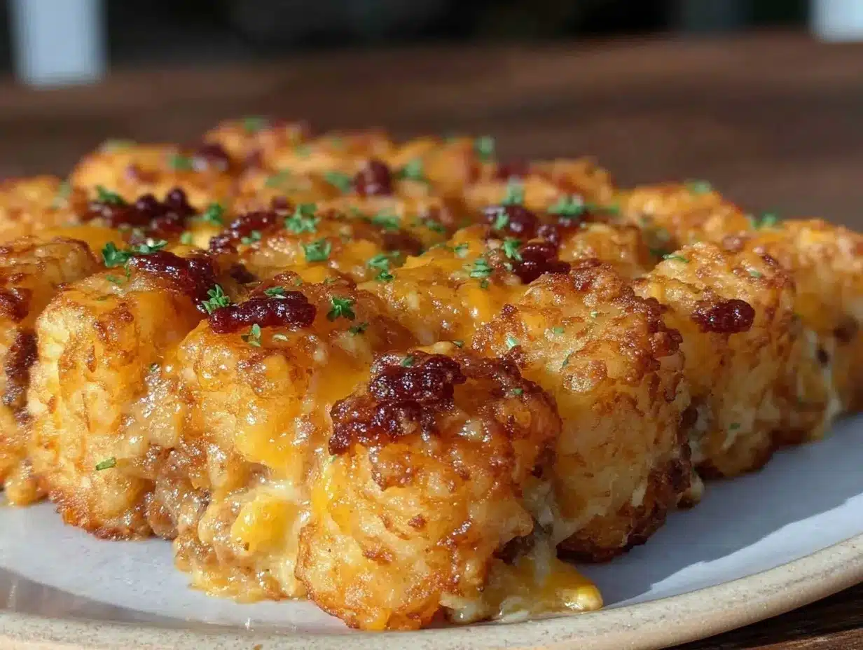 tater tot casserole with ground turkey preparation steps