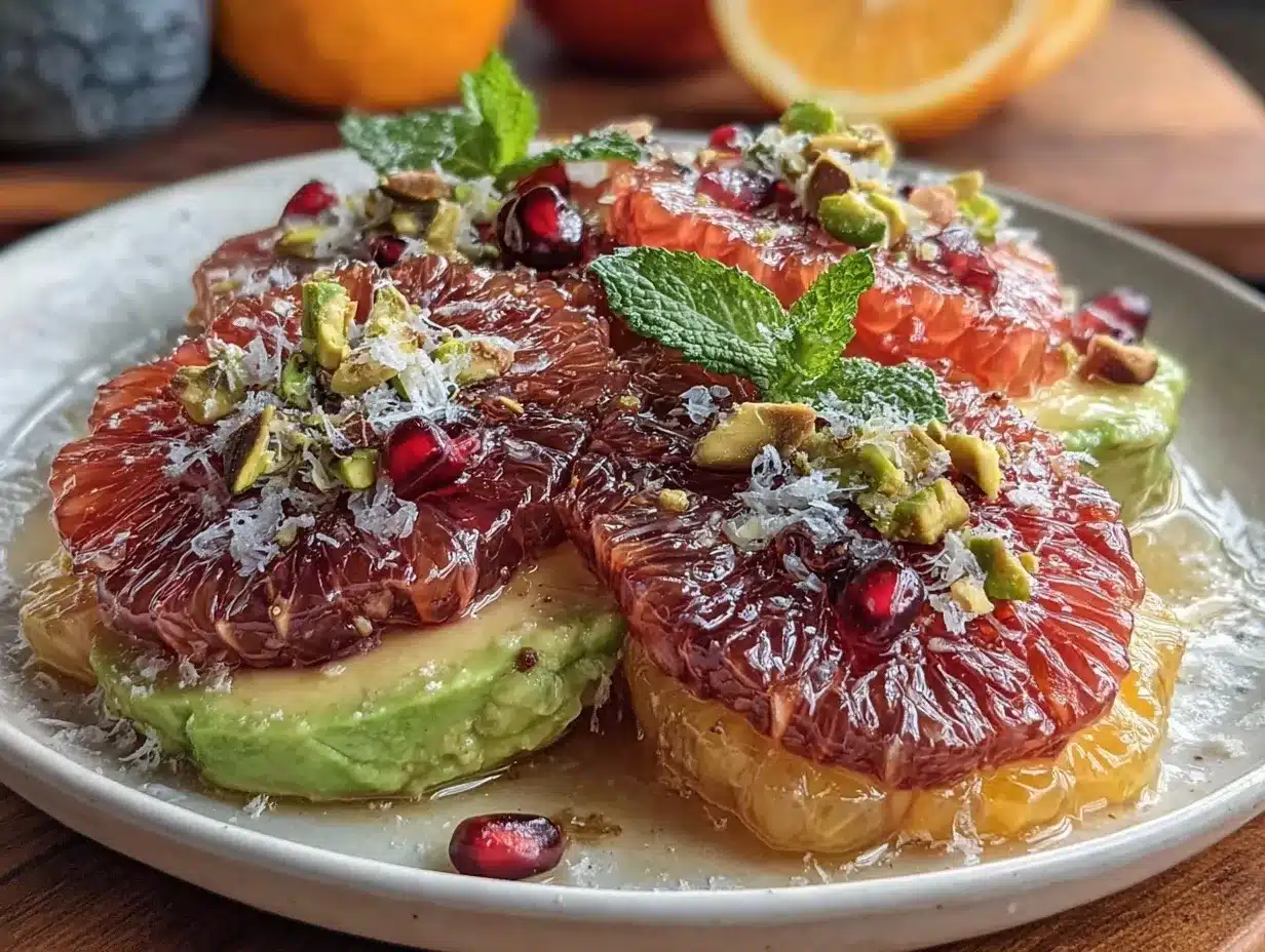 winter citrus and avocado salad preparation steps