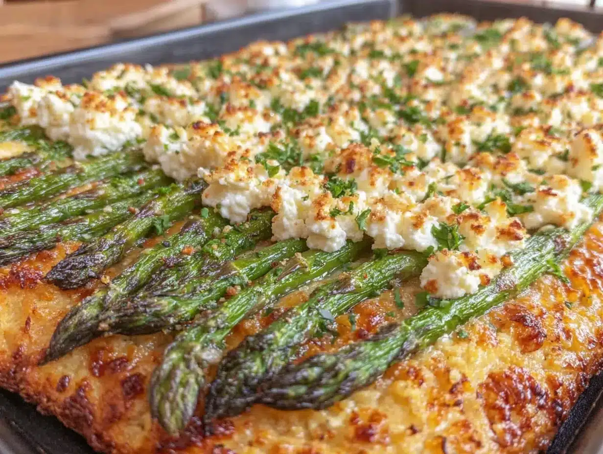 asparagus goat cheese flatbread preparation steps