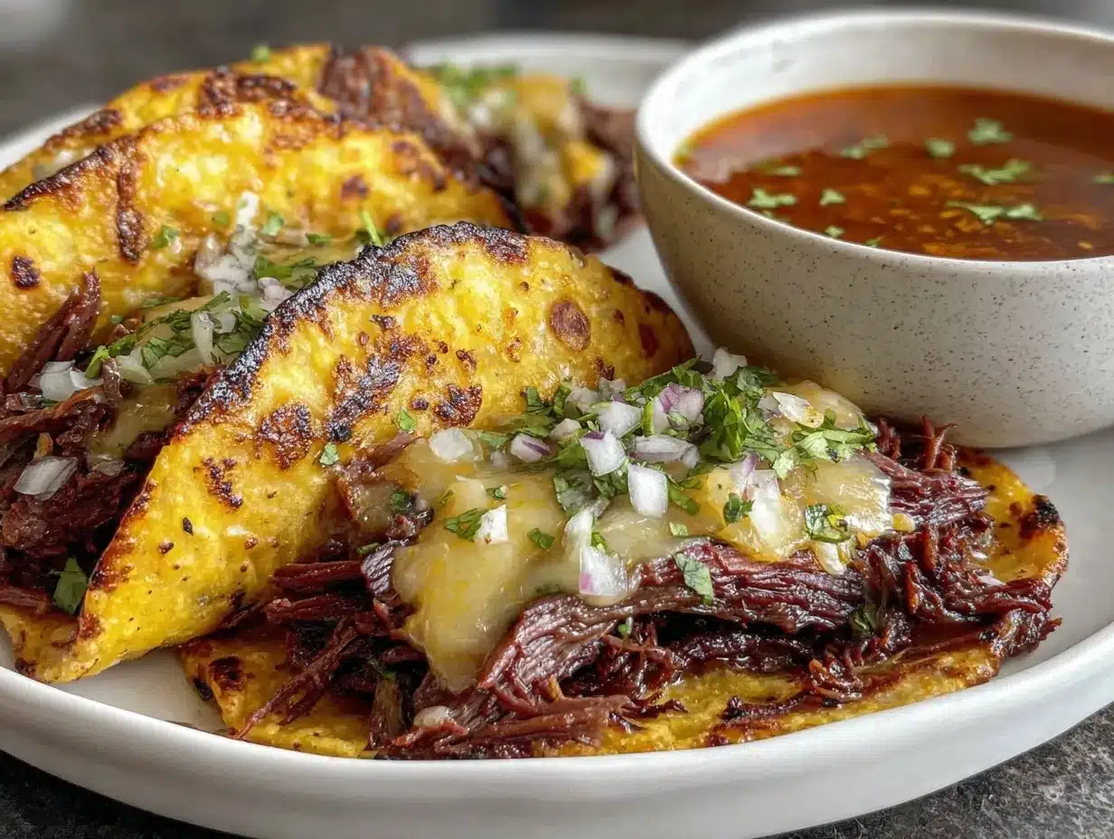 birria tacos with consomé preparation steps