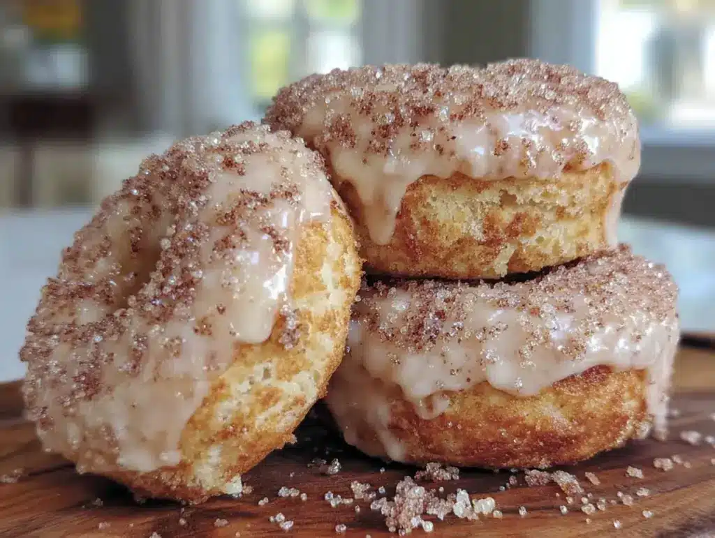 cozy gold glitter donuts - featured image
