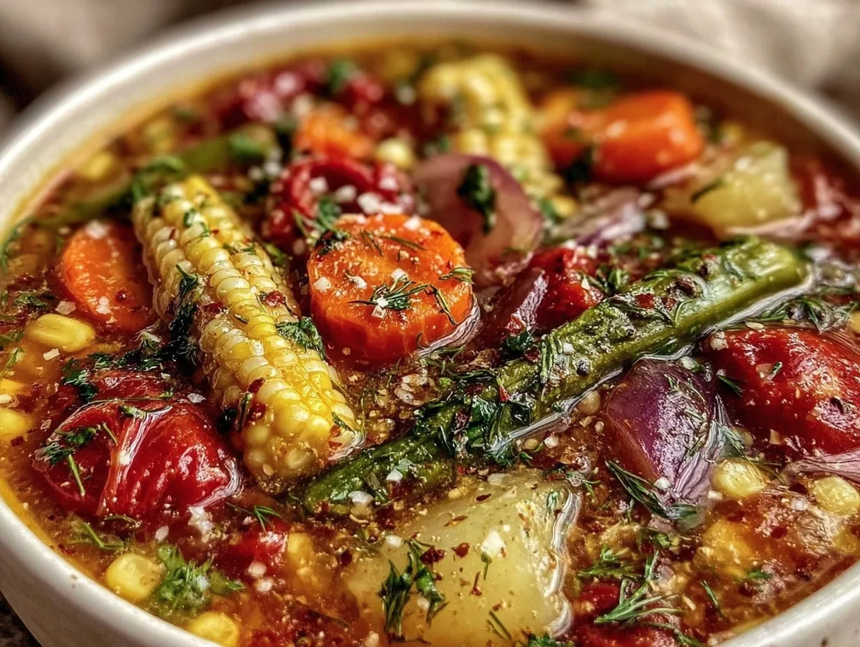 cozy hearty vegetable soup preparation steps