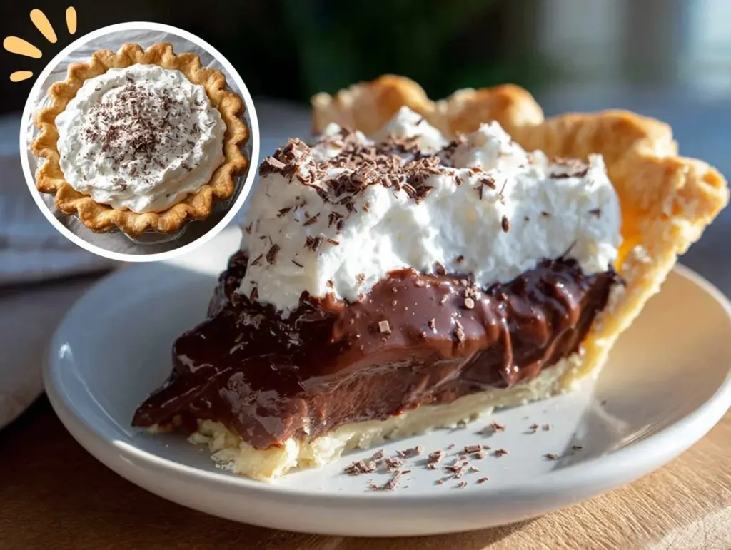 creamy chocolate cream pie - featured image