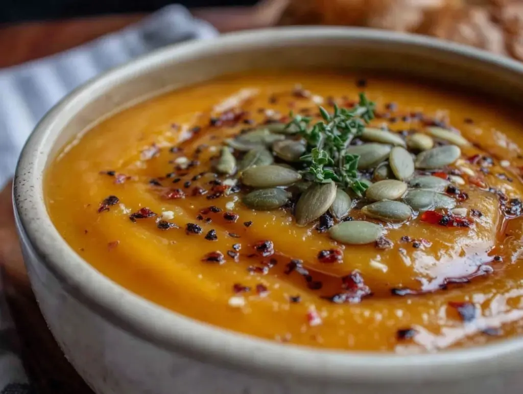 creamy cozy butternut squash soup - featured image