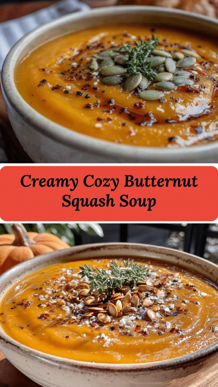 creamy cozy butternut squash soup recipe