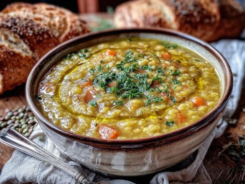 creamy cozy split pea soup - featured image