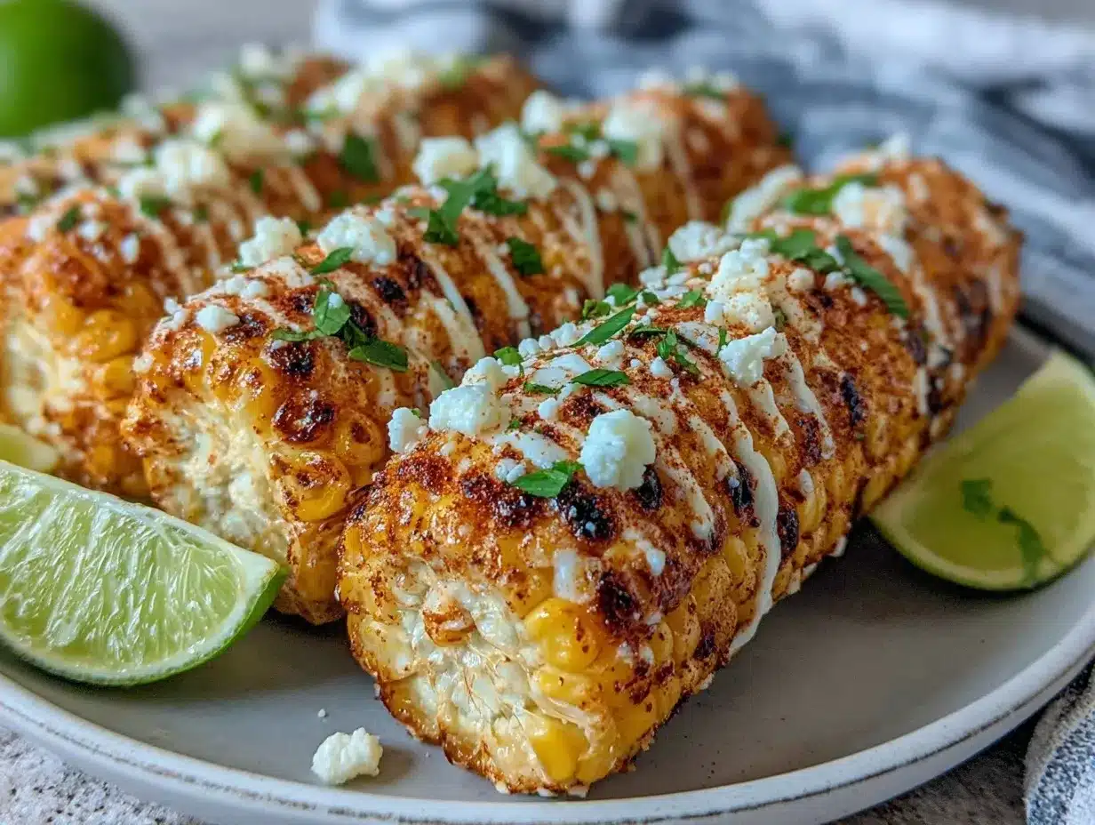 creamy elote Mexican street corn preparation steps