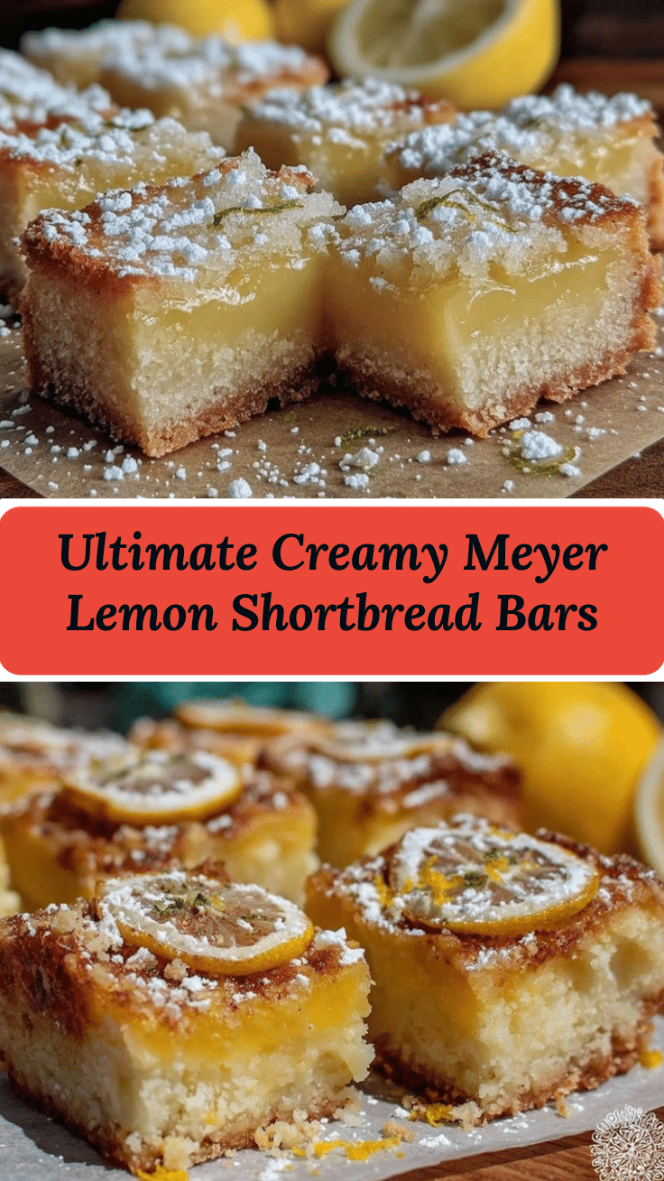 Creamy Meyer Lemon Bars recipe