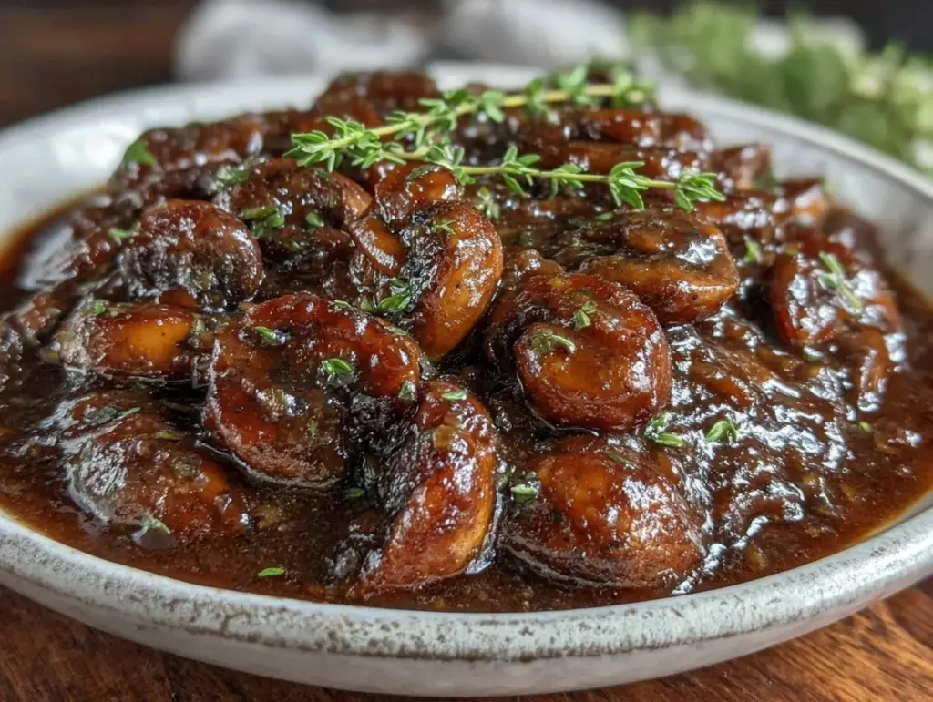 creamy mushroom gravy recipe - featured image