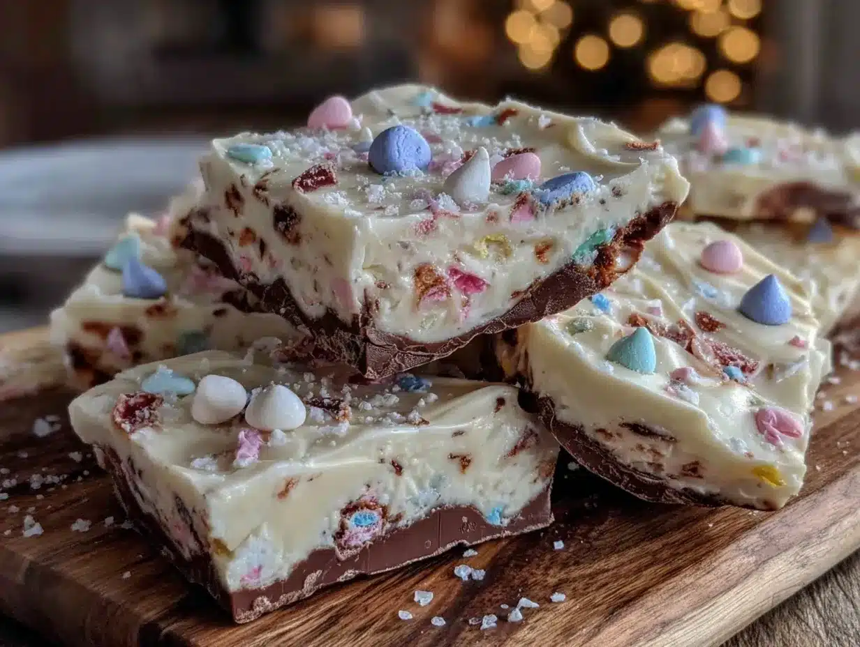 creamy pastel candy bark delight preparation steps