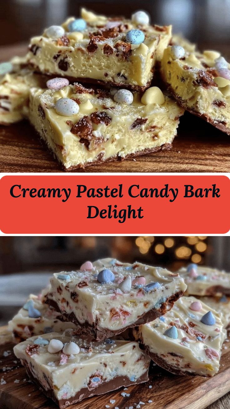creamy pastel candy bark delight recipe