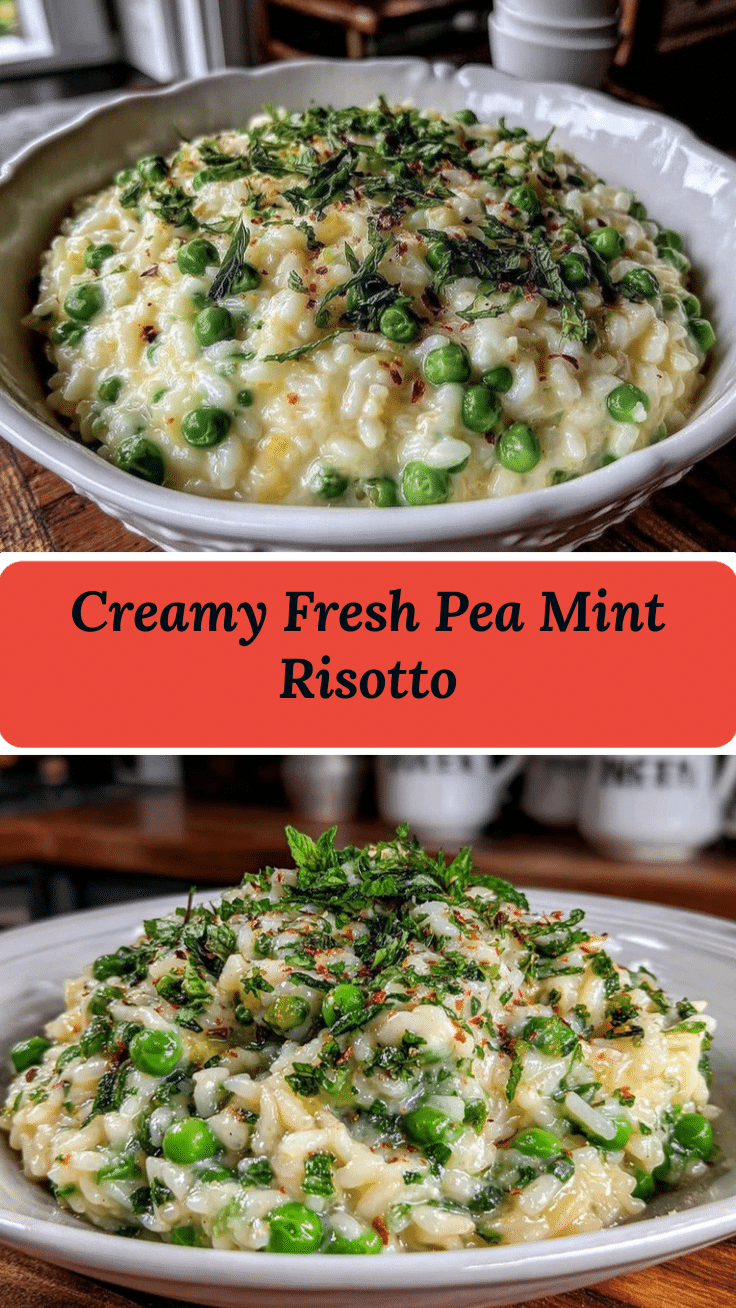 creamy pea and mint risotto recipe