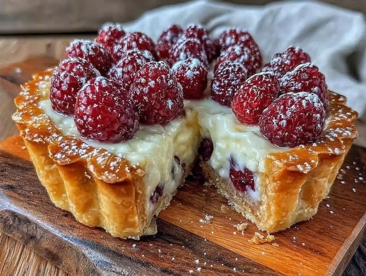 creamy raspberry cream tart preparation steps