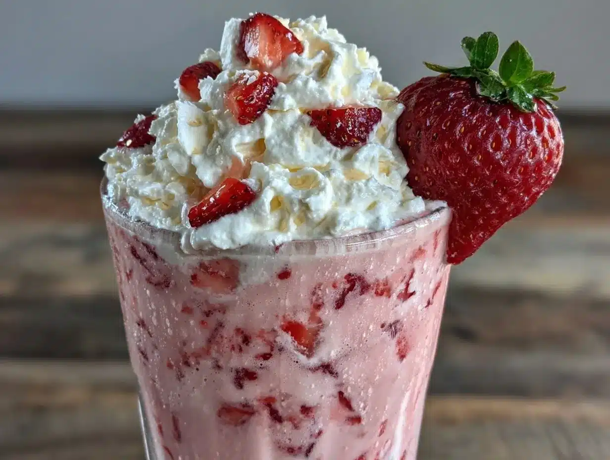 creamy strawberry milkshake recipe preparation steps
