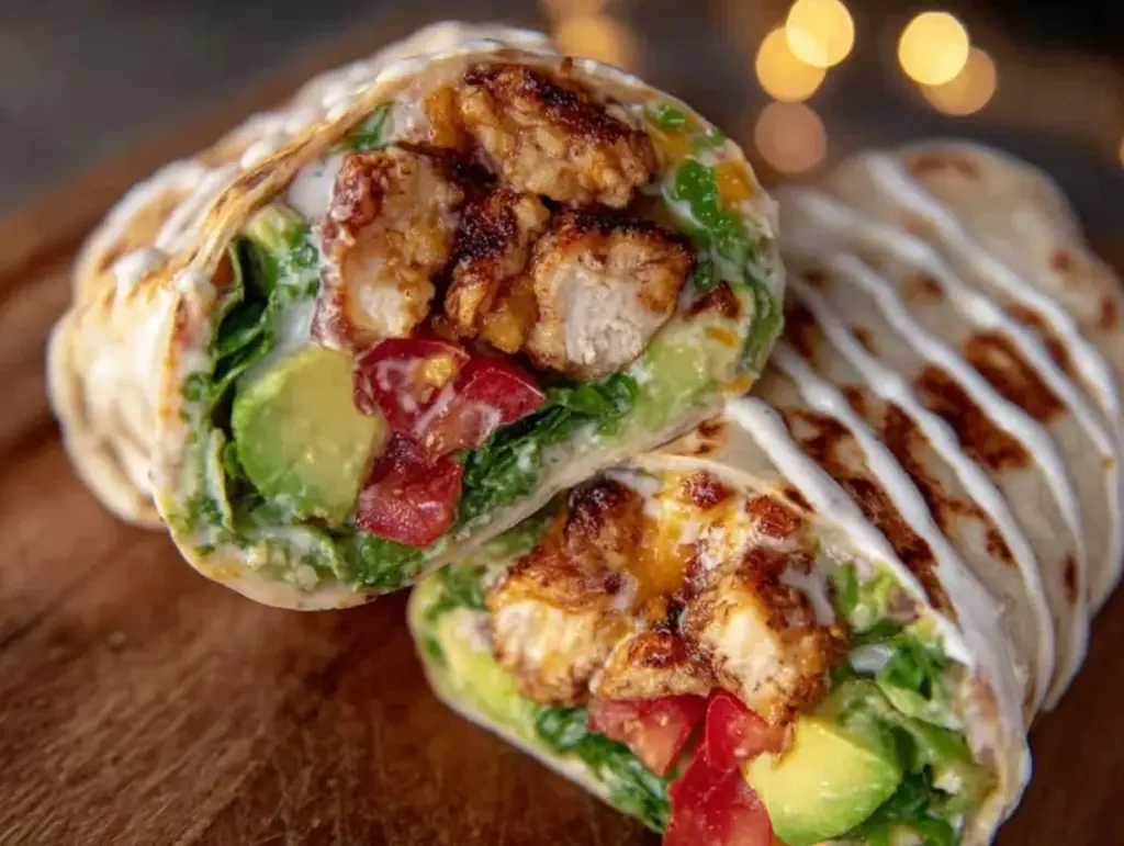 crispy chicken wraps - featured image
