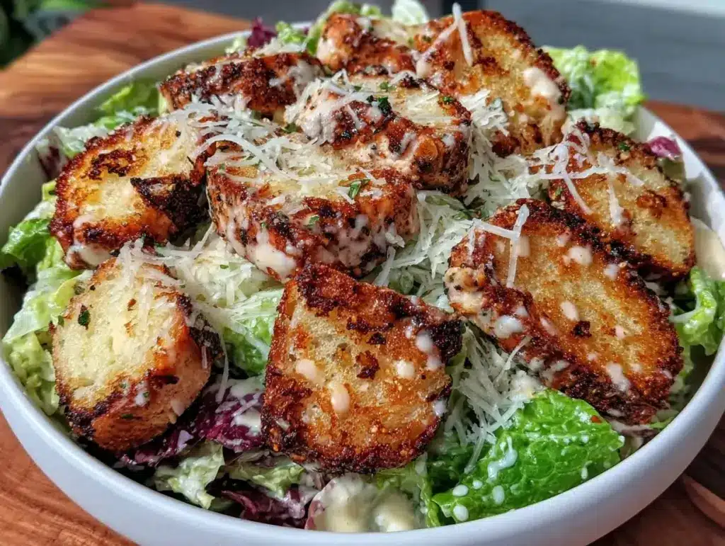 Crispy Classic Caesar Salad with Grilled Chicken - featured image