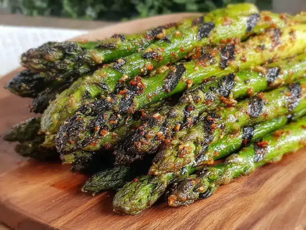crispy grilled asparagus - featured image
