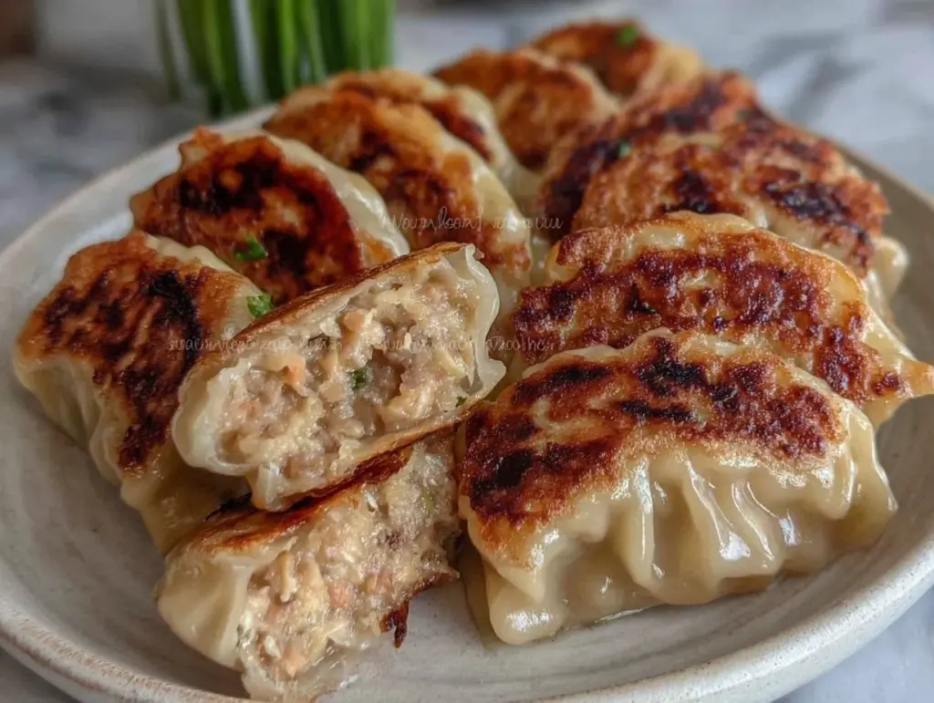 crispy Japanese gyoza potstickers - featured image