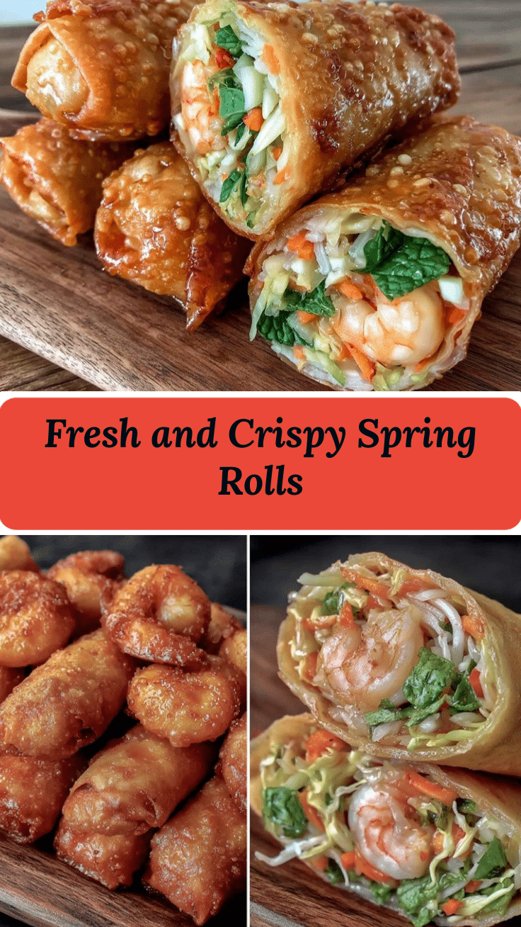 crispy spring rolls with fresh shrimp and veggies recipe