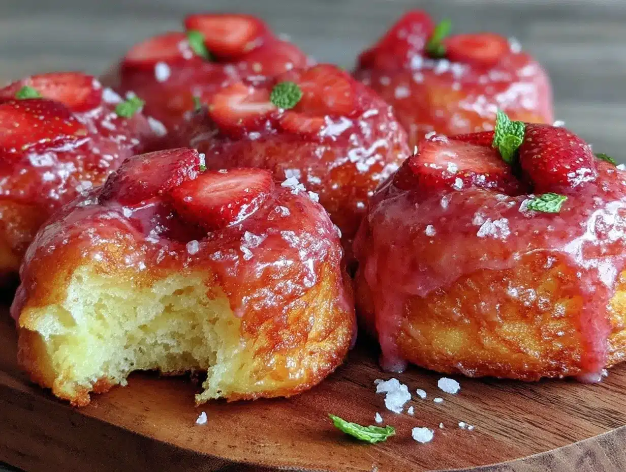 crispy strawberry donuts preparation steps