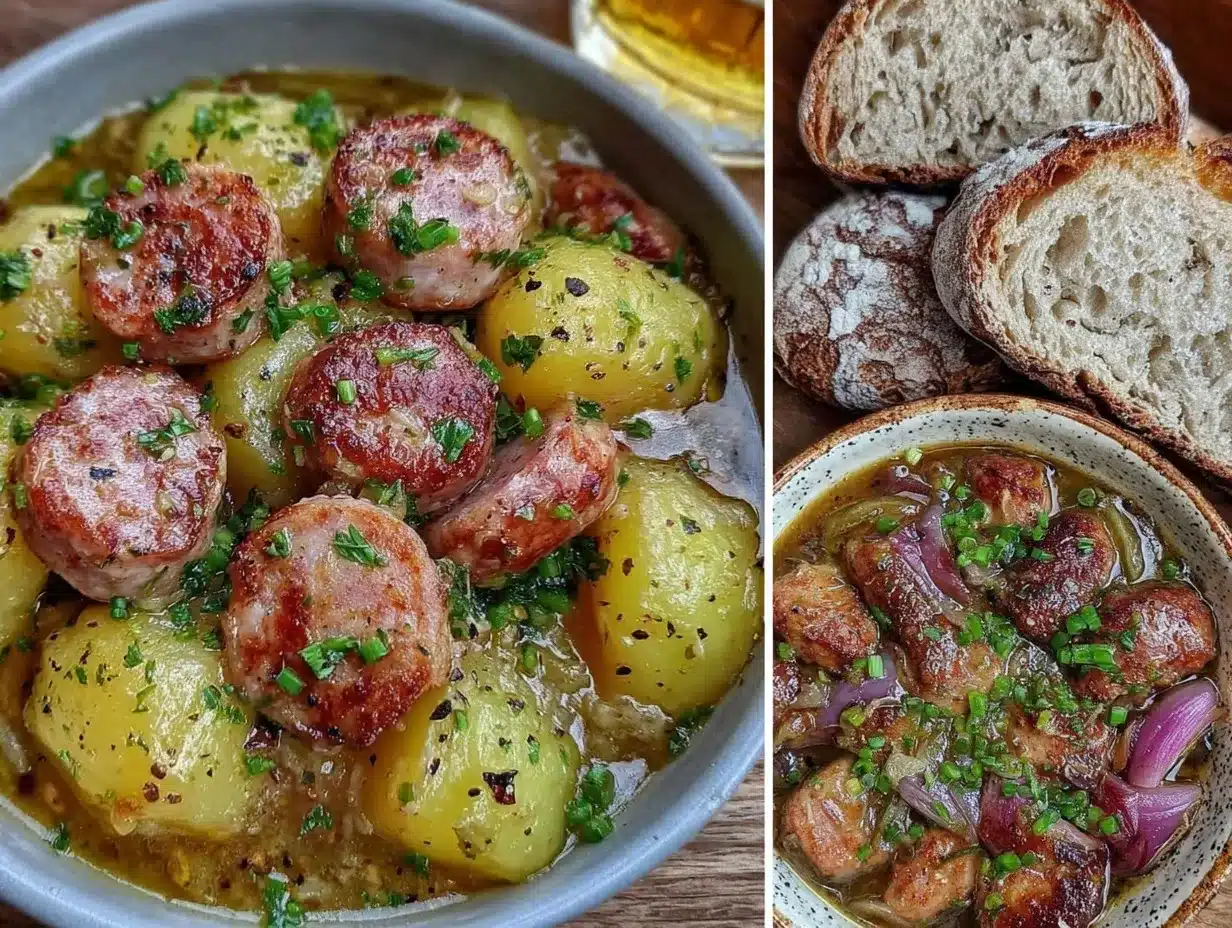 Dublin Coddle Sausage Potato Stew preparation steps