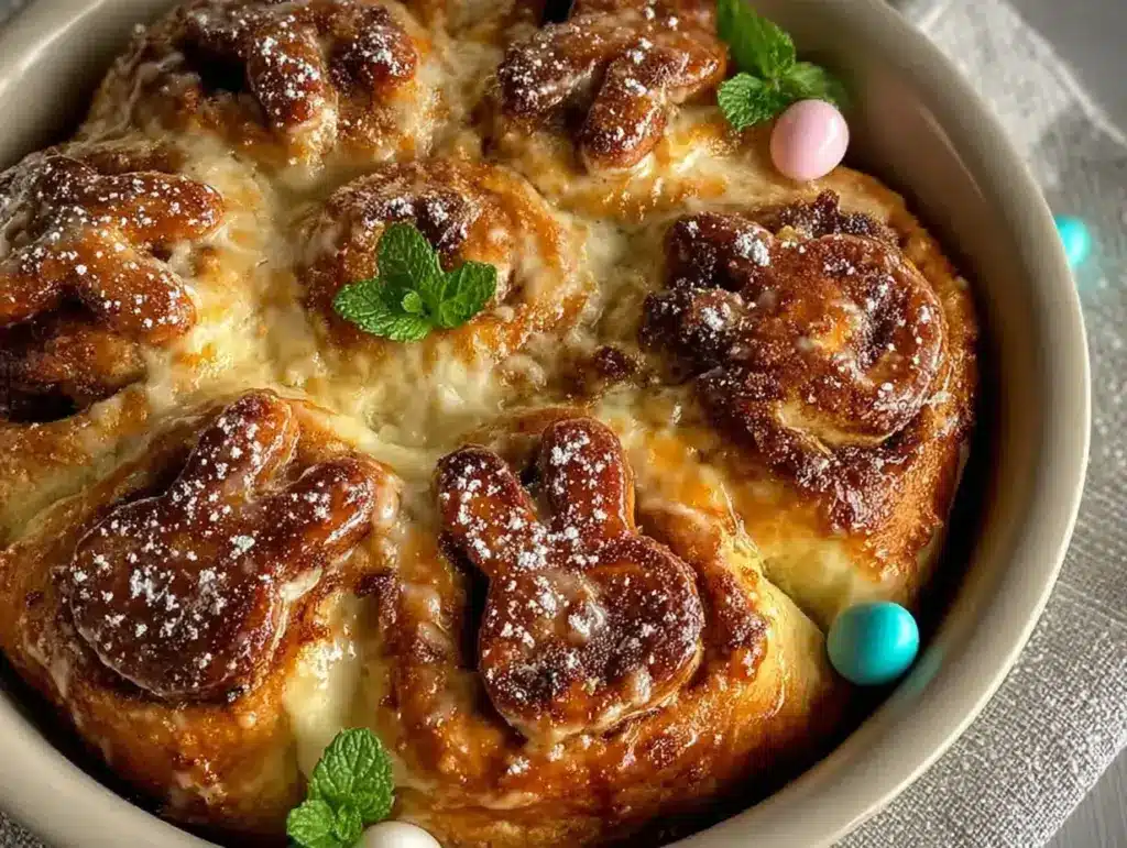 Easter Bunny Cinnamon Rolls - featured image