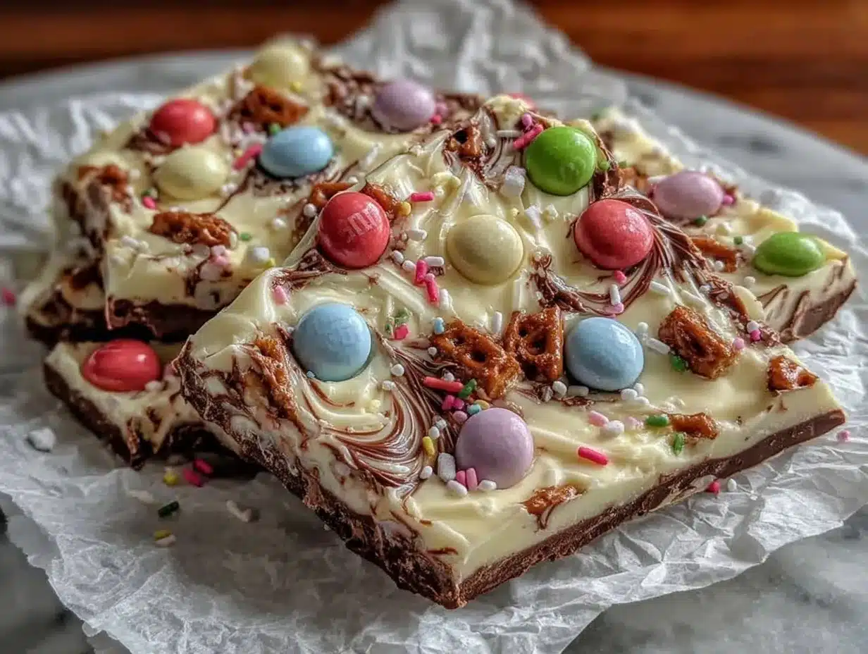 Easter candy bark preparation steps