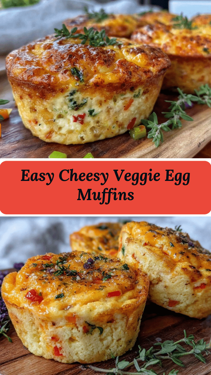 easy cheesy veggie egg muffins recipe