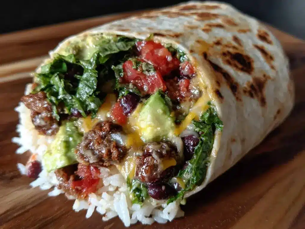 easy loaded burrito recipe - featured image