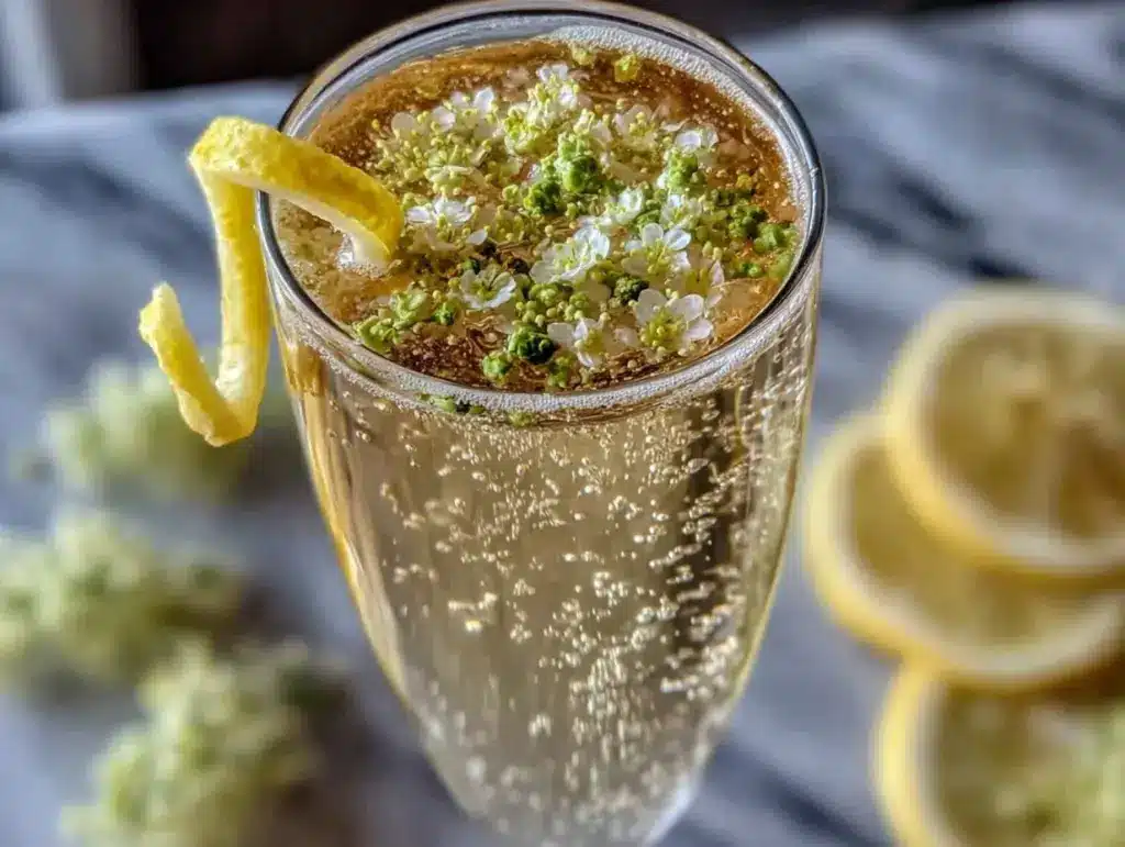 elderflower Prosecco cocktail - featured image