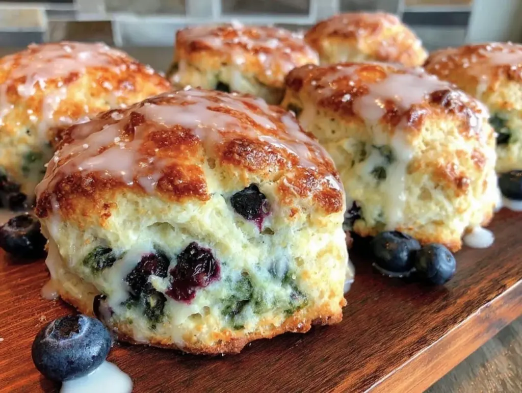 flaky blueberry scones recipe - featured image
