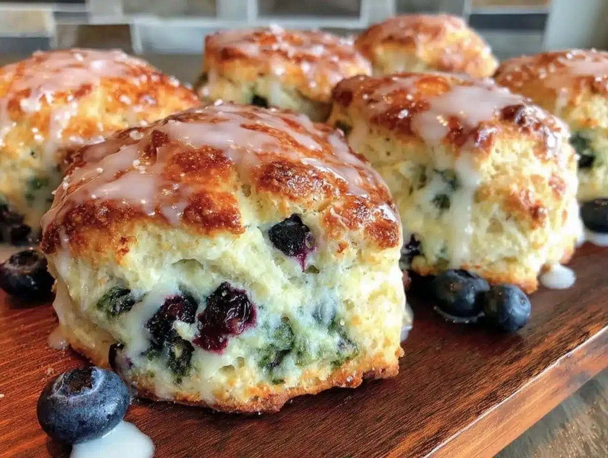 flaky blueberry scones recipe preparation steps