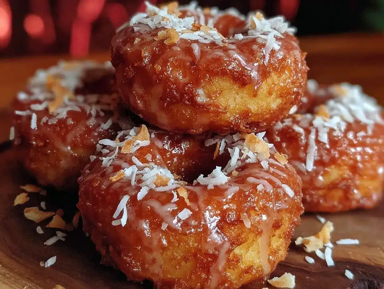 fluffy coconut donuts preparation steps
