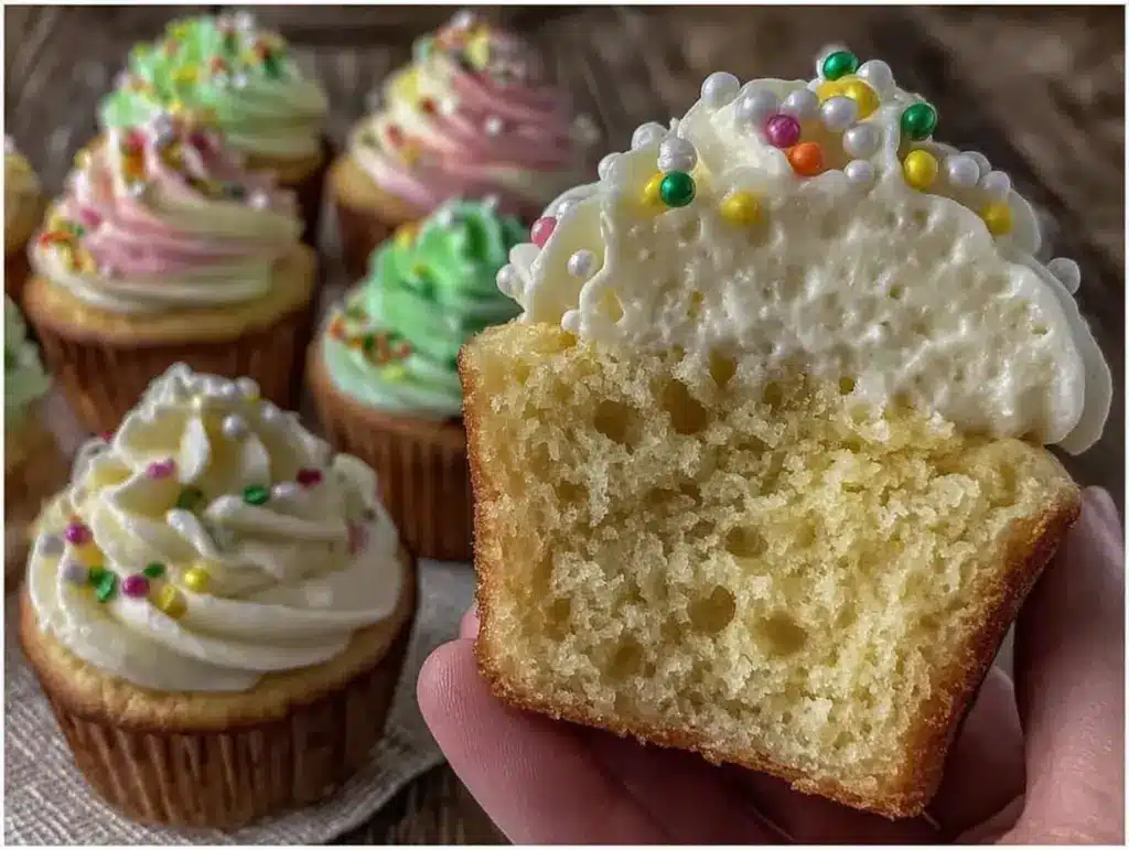 fluffy Easter cupcakes - featured image